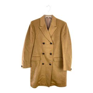 Vintage Men's Lama Coat Mohair & Wool Sz L College Shop Calgary camel tan
